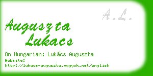 auguszta lukacs business card