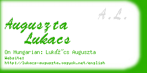 auguszta lukacs business card